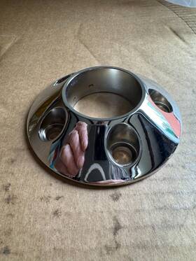 09-095 Custom Chrome Harley Davidson Rear Belt Drive Pully Hub Cap Fits All