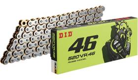 M520vr46sg114 D.i.d Did 520 Vr46 X-ring Chain - Silver/gold 114 Links
