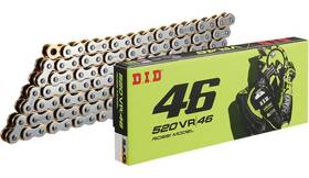 M520vr46sg120 D.i.d Did 520 Vr46 X-ring Chain - Silver/gold 120 Links