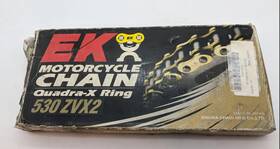 1223-0013 Ek 530 Zvx2 X-ring Chain 110 Links Blue Motorcycle Drive