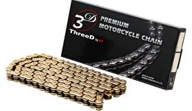 520rv3d-130g Ek Chain 520 Rv3 3d Premium - 120 Links Gold