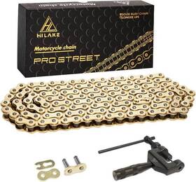 420h-132l Hilake 420h Motorcycle Chain 132 Links Non O-ring With Connecting Master Link