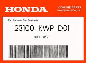 23100-kwp-d01 Honda Genuine Belt Drive -
