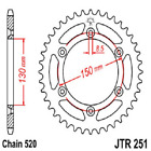 Jtr251.51 Jt Sprockets Steel Rear Sprocket For Yamaha