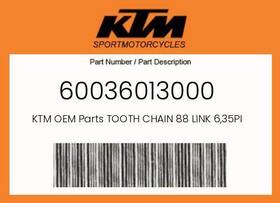 60036013000 Ktm Genuine Tooth Chain 88 Link 6 35pitch -