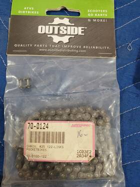 70-0124 Marshall #25 Chain 122 Links 30 Inch For Currie Schwinn Ezip 4.0 Electric Scooter New