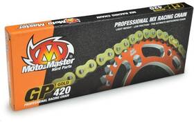 642002 Moto-master 420 Gp Professional Mx Racing Chain 134 Links Gold