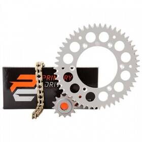 1021390269 Primary Drive Alloy Kit And Gold X-ring Chain Silver Rear Sprocket