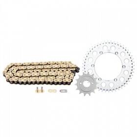 2069770001 Primary Drive Alloy Kit And 428 Gold Plated Mx Race Chain Silver Rear Sprocket