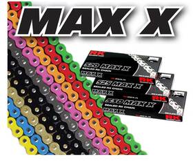 520maxx-rd Rk Max-x Rx-ring Sealed 120 Link Motorcycle Chain - 520 Pitch Red