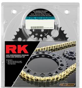 7061-069pgx Rk - Quick Acceleration Chain And Sprocket Kit Gold No Front Spkt
