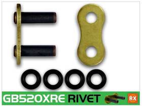 Gb520xre-rivet Rk Chain Gb520xre-rl Gold Motorcycle