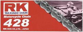 M428-112 Rk M428 Pitch Motorcycle Atv Natural Non O-ring Chain X 112 Links 428