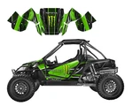 Arctic Wildcat 1000 Custom Graphics Wrap Kit Thick Racing Vinyl 3333 Monster. Fixed Price $375.00.