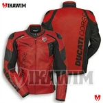 Ducati Corse C6 Racing Jacket Men Leather Red And Black Motorcycle Gear. Fixed Price $159.99.
