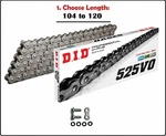 D.i.d Did 525 Vo Oring Motorcycle Drive Chain Natural With Rivet Master Link. Fixed Price $107.90.