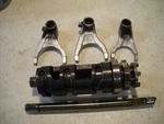 2005 Yamaha V Star 1100 Transmission Shift Forks, Drum 5EL-18540-00-00. Fixed Price $35.00.