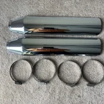 2 Harley Davidson Dyna Fxdb Streetbob Oem Chrome Muffler Heat Shields 65463-00. Fixed Price $49.99.