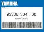 Yamaha Genuine Bearing (B6304) 93306-30411-00. Fixed Price $56.16.