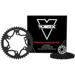 Vortex Sprocket/chain Kit Black With Steel Rear CK6421. Fixed Price $259.96.