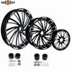 30''FRONT 18''REAR Wheel Rim/ Dual Hubs/belt Pulley Fit For Harley Touring 97-08. Fixed Price $899.99.