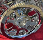 Harley Davidson Chrome Rear Drive Pulley Used Softail #40306-06 Inch 1/8 Belt. Fixed Price $299.99.