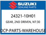 Suzuki Oem Part 24321-10H01 Gear, 2ND Driven, NT:30. Fixed Price $116.82.