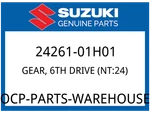 Suzuki Oem Part 24261-01H01 GEAR,6TH Driven (NT:24). Fixed Price $148.33.