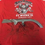 Harley Davidson Style Chrome Belt Guard By V-twin 20-0241 2000 & Later Fx/flst. Fixed Price $30.00.
