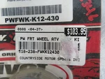 EBC346 Pworks PWFWK-K12-430 Pivot Front Wheel Bearing Kit Kawasaki Atv. Fixed Price $59.99.