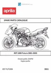 Aprilia Parts Manual Book Rst 1000 Futura 2001, 2002 & 2003. Fixed Price $19.50.