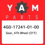 4G0-17241-01-00 Yamaha Gear, 4TH Wheel (31T) 4G0172410100, New Genuine Oem Part. Fixed Price $135.80.