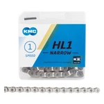 Kmc HL1 Narrow - Single Speed 3/32", 100 Links, Half Chain, Silver. Fixed Price $35.99.
