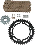 Vortex V3 Wss Chain & Sprocket Kit With Steel Rear Gold 16/42T 530SX3-116. Fixed Price $270.26.