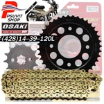 Jt FRONT14T&OSAKI Rear 39T Black With Did Chain 428-120L Gold For CT125 TRAIL125. Fixed Price $138.00.