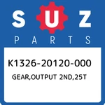 K1326-20120-000 Suzuki Gear,output 2ND,25T K132620120000, New Genuine Oem Part. Fixed Price $149.36.