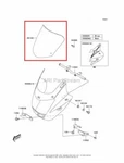 New Oem Kawasaki 125 Windshield 2005. Fixed Price $34.95.
