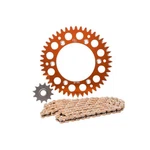 Primary Drive Alloy Kit & Gold Plated Mx Race Chain Orange Rear Sprocket. Fixed Price $122.90.