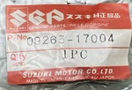New Genuine Suzuki 09263-17004 Bearing. Fixed Price $12.96.
