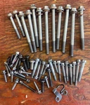 2016-2019 Kawasaki ZX10RR Crankcase Bolts And Assorted Hardware. Fixed Price $38.00.