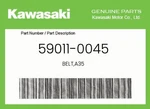 Kawasaki Genuine BELT,A35 59011-0045. Fixed Price $22.64.