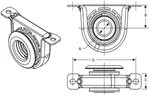 Drive Shaft Center Support Bearing-fsgr Dana Spicer 210088-1X. Fixed Price $70.99.
