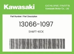 Kawasaki Genuine Shaft-kick 13066-1097. Fixed Price $81.24.
