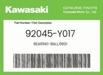 Kawasaki Genuine BEARING-BALL,6901 92045-Y017. Fixed Price $36.11.