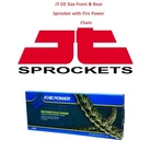 Jt Front Rear Sprocket Kit 14T 38T And 520 Chain Raptor 700 YFZ450R YFZ450X. Fixed Price $84.56.