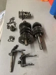 1982-1983 Kawasaki KX125B Transmission ,shift Drum ,forks Shaft In & Out. Fixed Price $135.00.