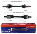 Surtrak Pair Set Of 2 Front Cv Axle For Acura Integra 90-93. Fixed Price $134.96.