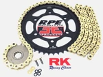 2001-2006 Suzuki GSXR1000 Rk 520 Gxw Quick Accel Gold Chain And Sprockets Kit. Fixed Price $229.95.