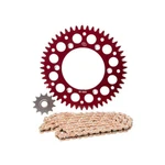 Primary Drive 1878850150 Alloy Kit & Gold Plated Mx Race Chain Red Rear Sprocket. Fixed Price $122.53.