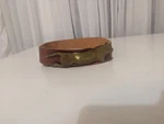 Women's Vintage Leather Belt Panther Buckle Small Medium. Fixed Price $99.00.